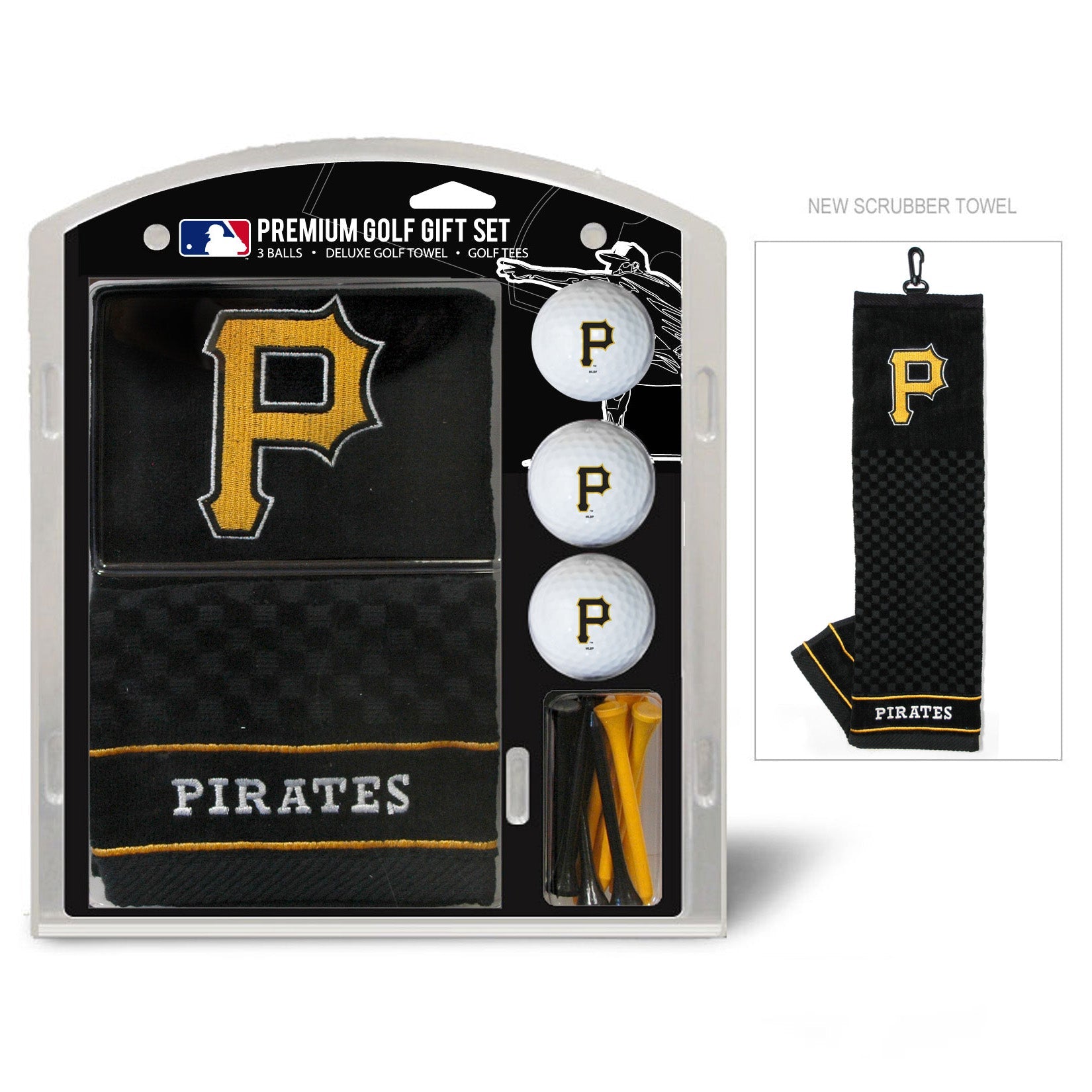 Team Golf Pittsburgh Pirates Golf Gift Sets - Embroidered Towel Gift Set - 