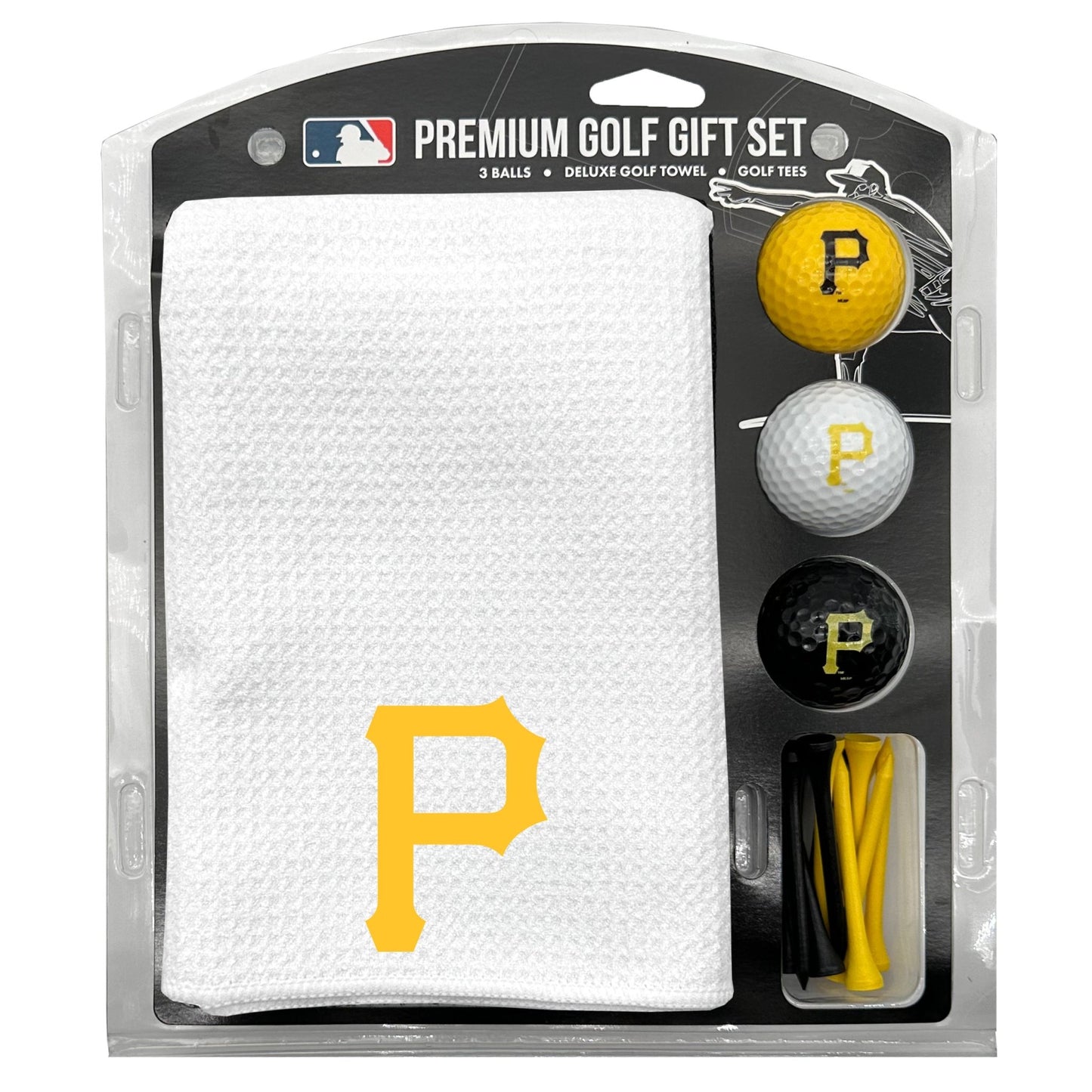 Team Golf Pittsburgh Pirates Golf Gift Sets - Microfiber Towel Gift Set - White - 