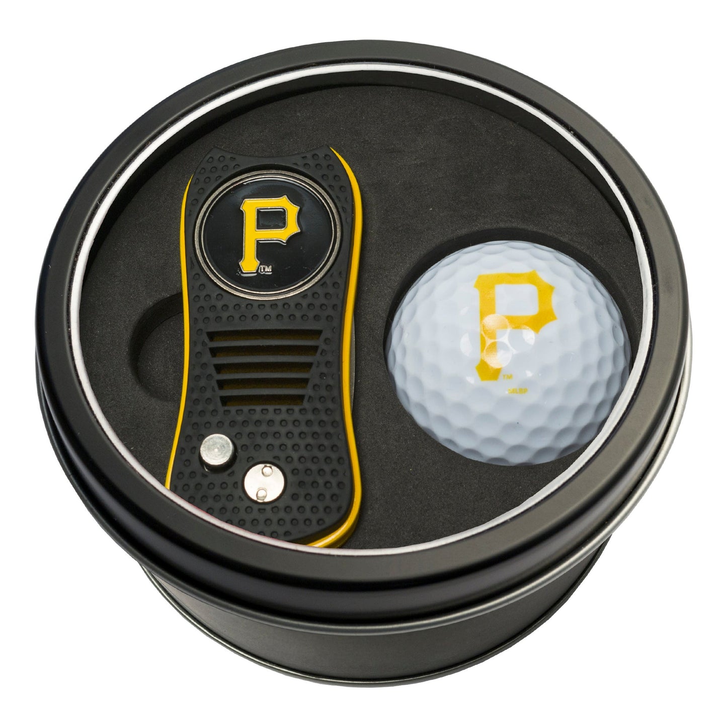 Team Golf Pittsburgh Pirates Golf Gift Sets - Tin - Divot Tool & Golf Ball - 