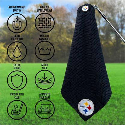 Team Golf Pittsburgh Steelers Magnetic Golf Towel - Team Golf USA