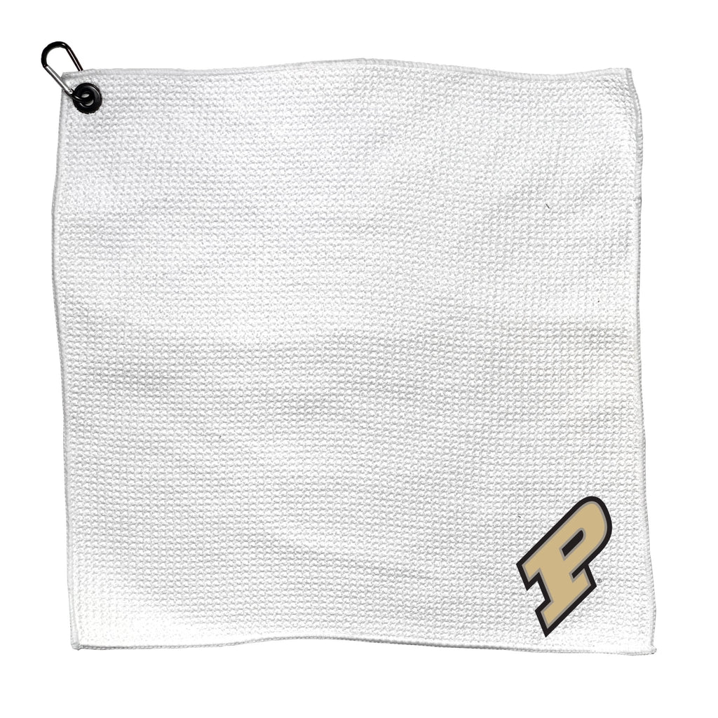 Team Golf Purdue Golf Towels - Microfiber 15X15 White - 