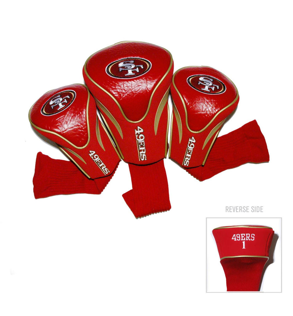 Team Golf San Francisco 49ers DR/FW Headcovers - 3 Pack Contour - Embroidered