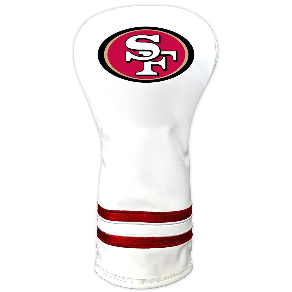 Team Golf San Francisco 49ers DR/FW Headcovers - Vintage Driver HC - Printed White