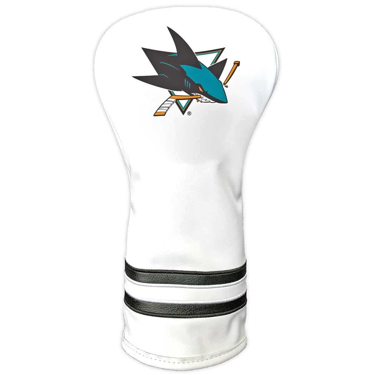 Team Golf San Jose Sharks DR/FW Headcovers - Vintage Driver HC - Printed White