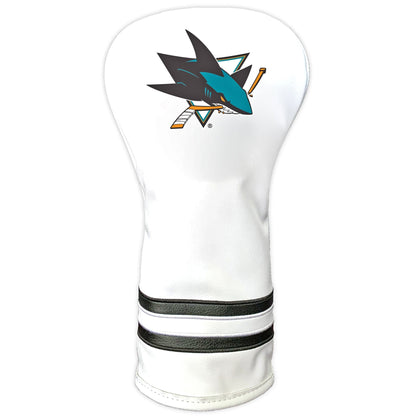Team Golf San Jose Sharks DR/FW Headcovers - Vintage Driver HC - Printed White