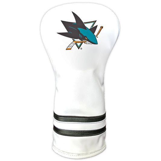 Team Golf San Jose Sharks DR/FW Headcovers - Vintage Driver HC - Printed White