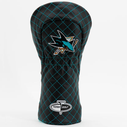 Team Golf San Jose Sharks DR/FW Quilted Headcovers - Team Golf USA