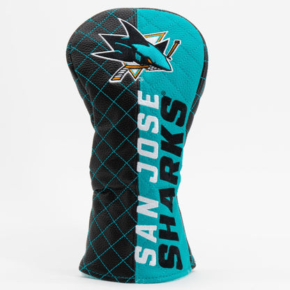 Team Golf San Jose Sharks DR/FW Quilted Headcovers - Team Golf USA
