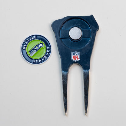 Team Golf SEA Seahawks Divot Tools - Custom Shaped - 