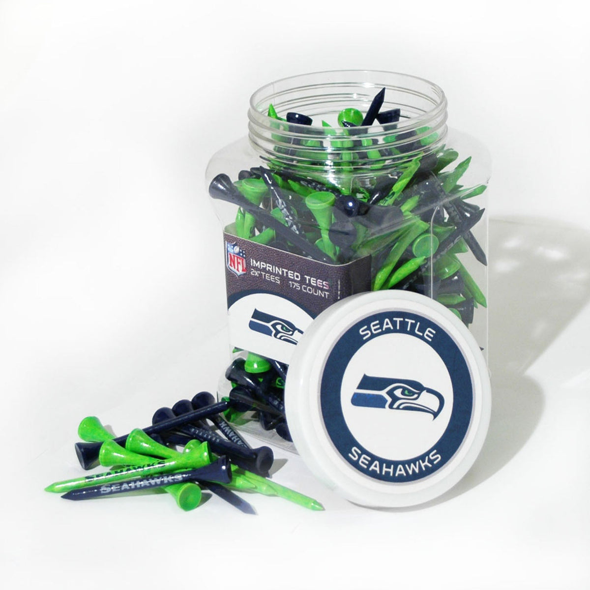Team Golf SEA Seahawks Golf Tees - 175 Tee Jar - 
