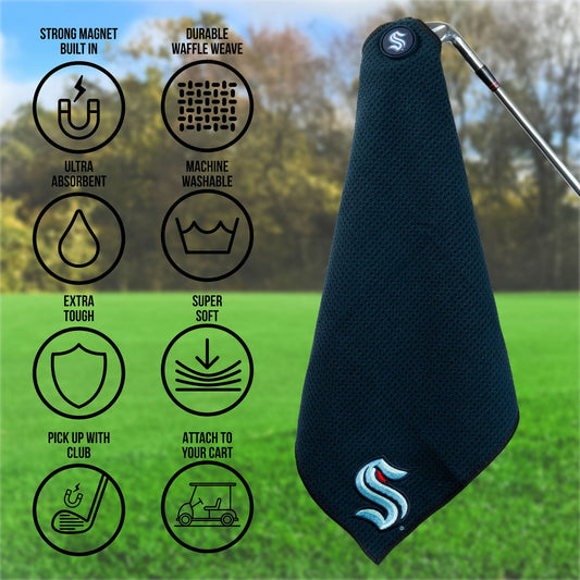 Team Golf Seattle Kraken Magnetic Golf Towel - Team Golf USA
