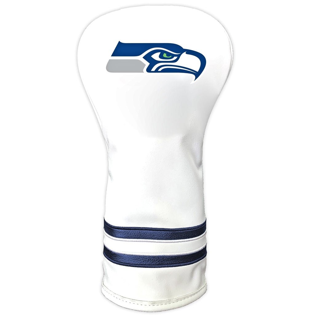 Team Golf Seattle Seahawks DR/FW Headcovers - Vintage Driver HC - Printed White