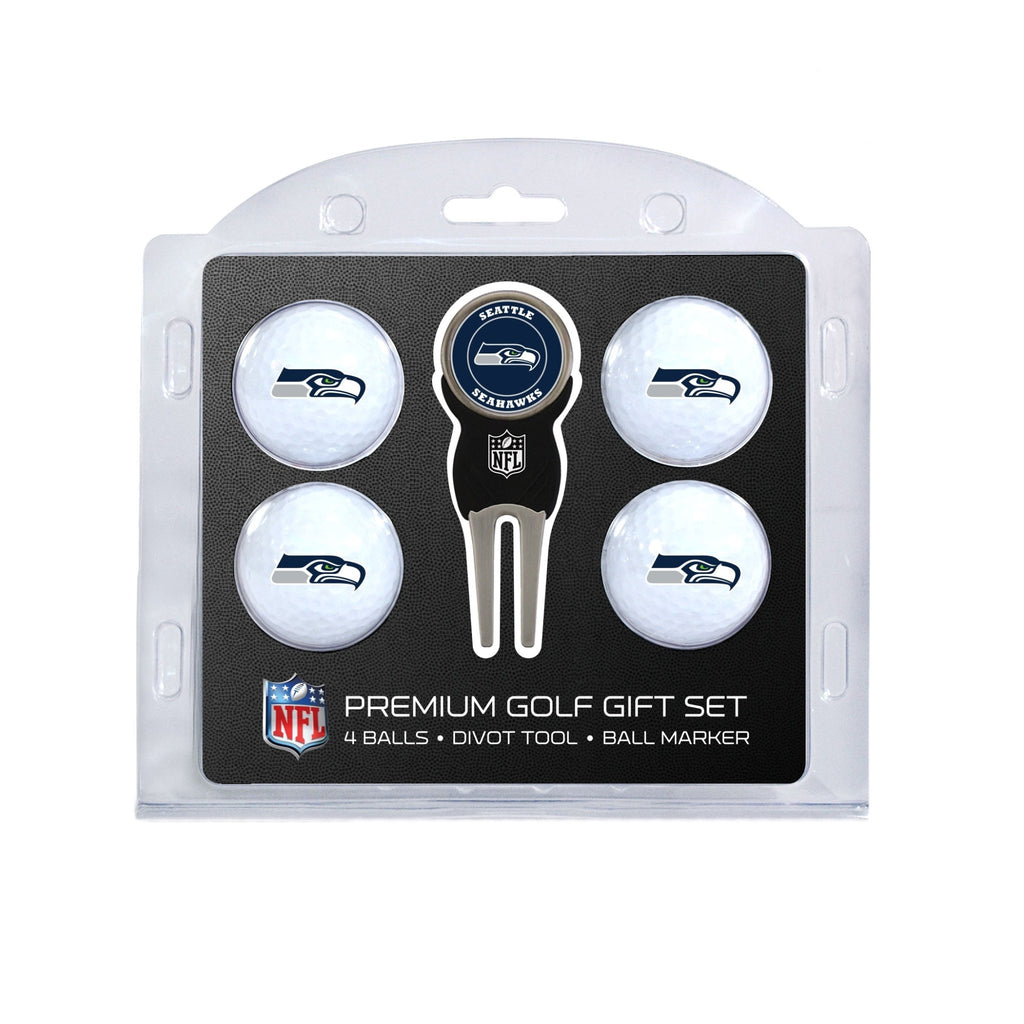 Team Golf Seattle Seahawks Golf Gift Sets - 4 Ball Gift Set -