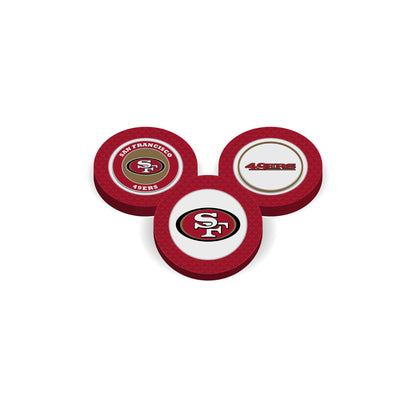 Team Golf SF 49ers Ball Markers - Golf Chip Marker - 