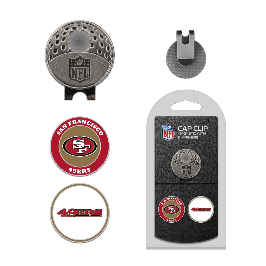 Team Golf SF 49ers Ball Markers - Hat Clip - 2 markers - 