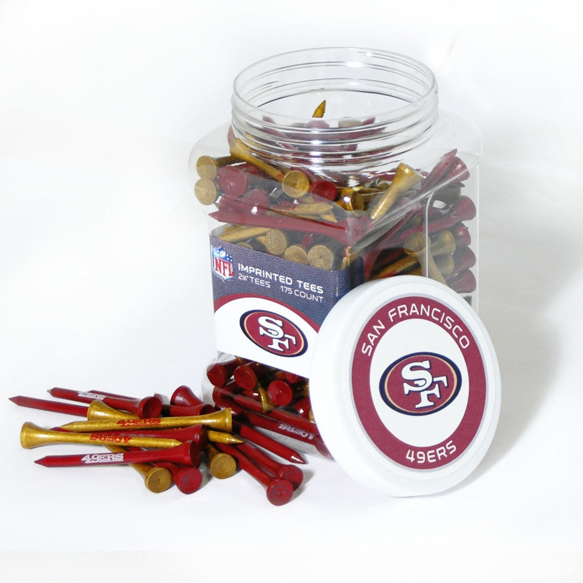 Team Golf SF 49ers Golf Tees - 175 Tee Jar - 