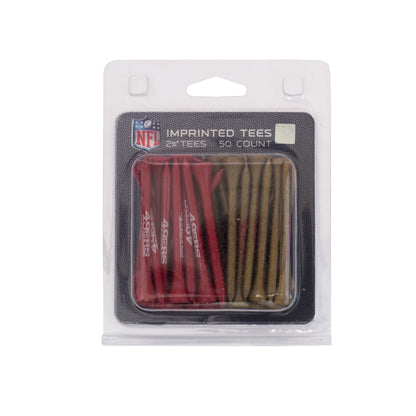 Team Golf SF 49ers Golf Tees - 50 Tee Pack - 