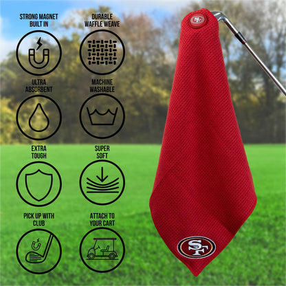 Team Golf SF 49ers Magnetic Golf Towel - Team Golf USA