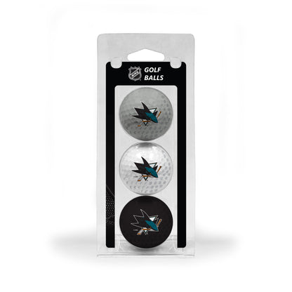 Team Golf SJ Sharks Golf Balls - 3 Pack - Team