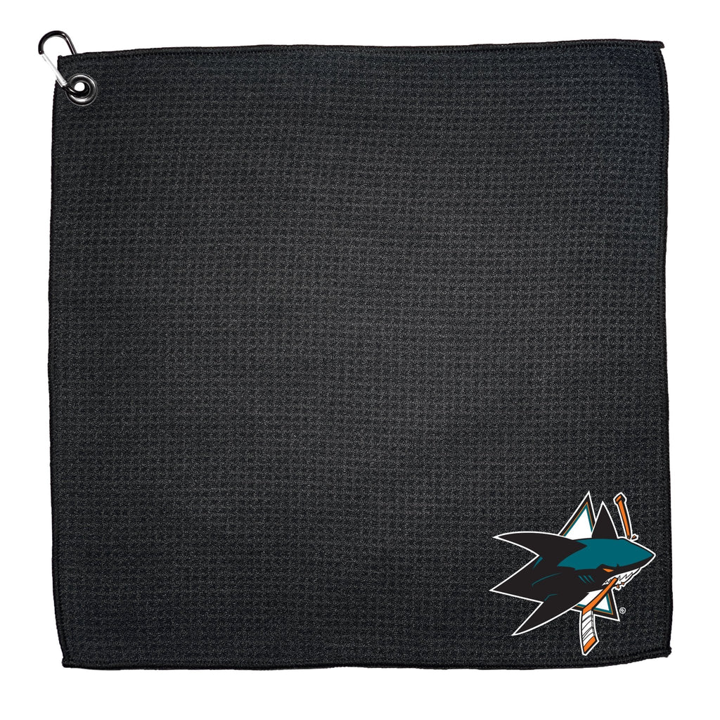 Team Golf SJ Sharks Towels - Microfiber 15X15 Color - 