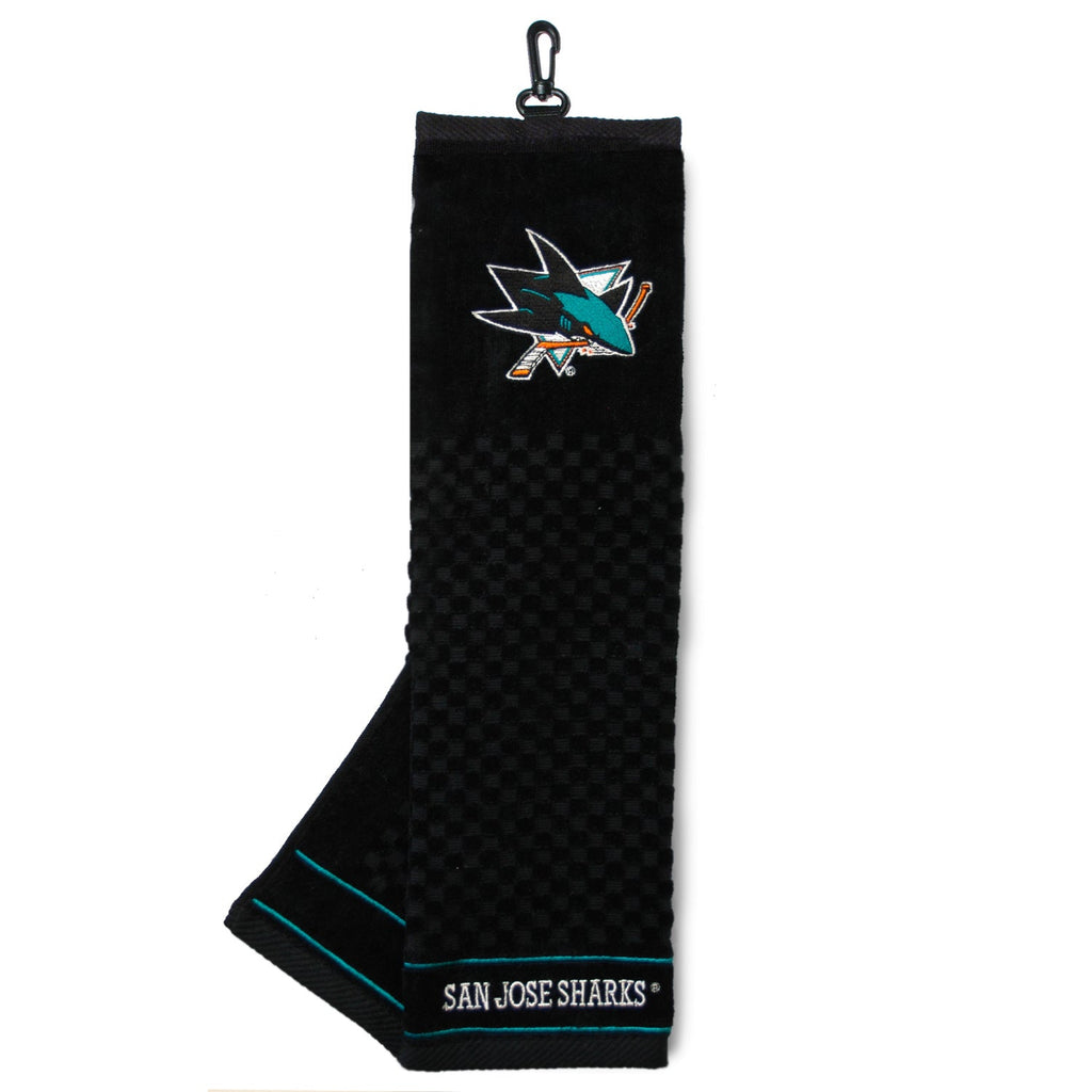 Team Golf SJ Sharks Towels - Tri - Fold 16x22 - 