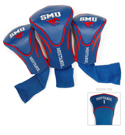 Team Golf SMU DR/FW Headcovers - 3 Pack Contour - Embroidered