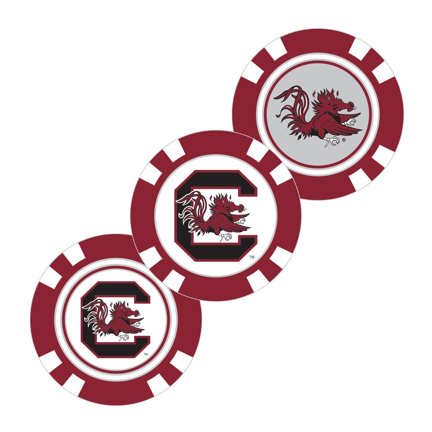 Team Golf South Carolina Ball Markers - Golf Chip Marker - 