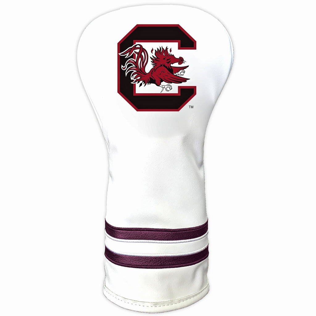 Team Golf South Carolina DR/FW Headcovers - Vintage Driver HC - Printed White