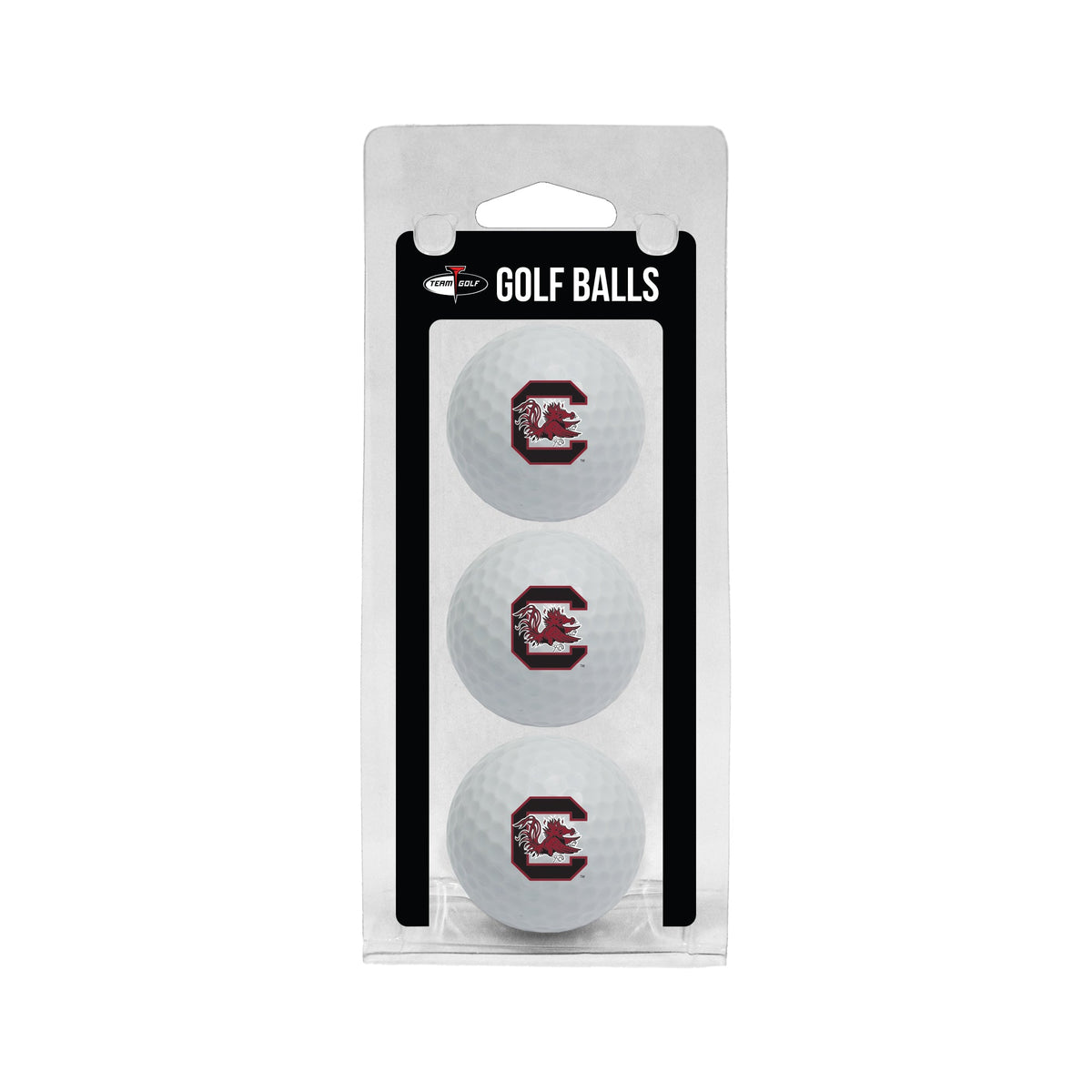 Team Golf South Carolina Golf Balls - 3 Pack - White