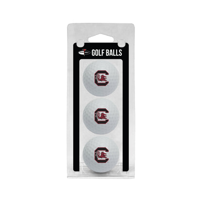 Team Golf South Carolina Golf Balls - 3 Pack - White