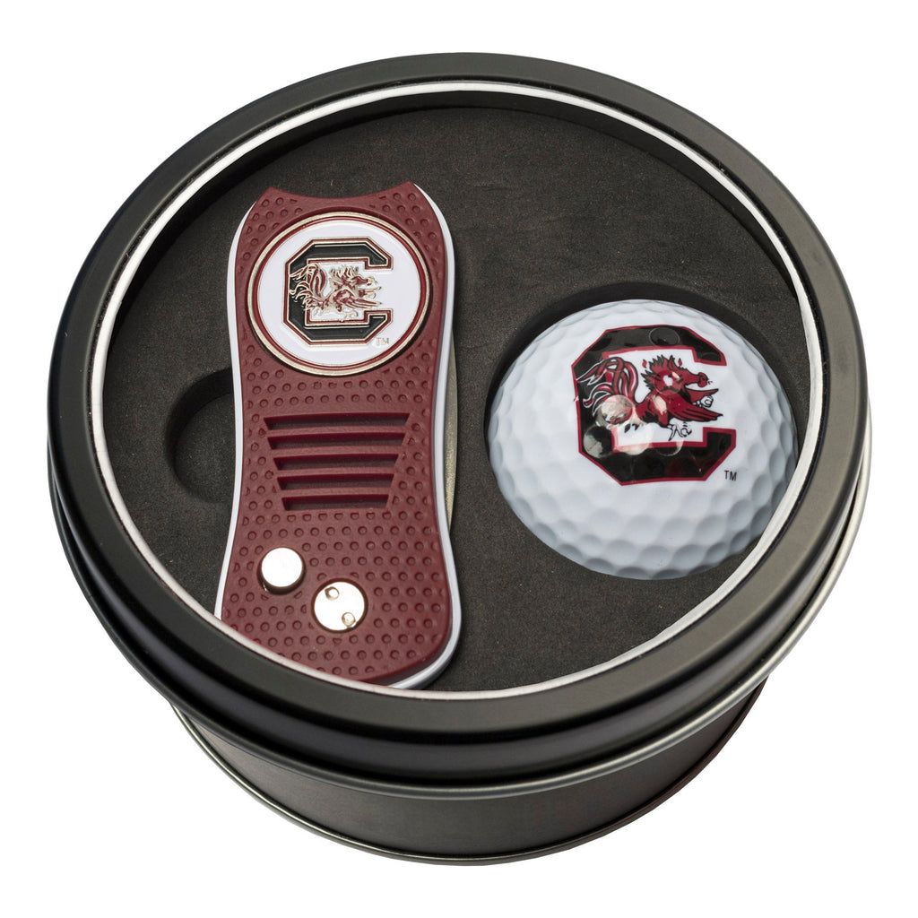 Team Golf South Carolina Golf Gift Sets - Tin - Divot Tool & Golf Ball - 