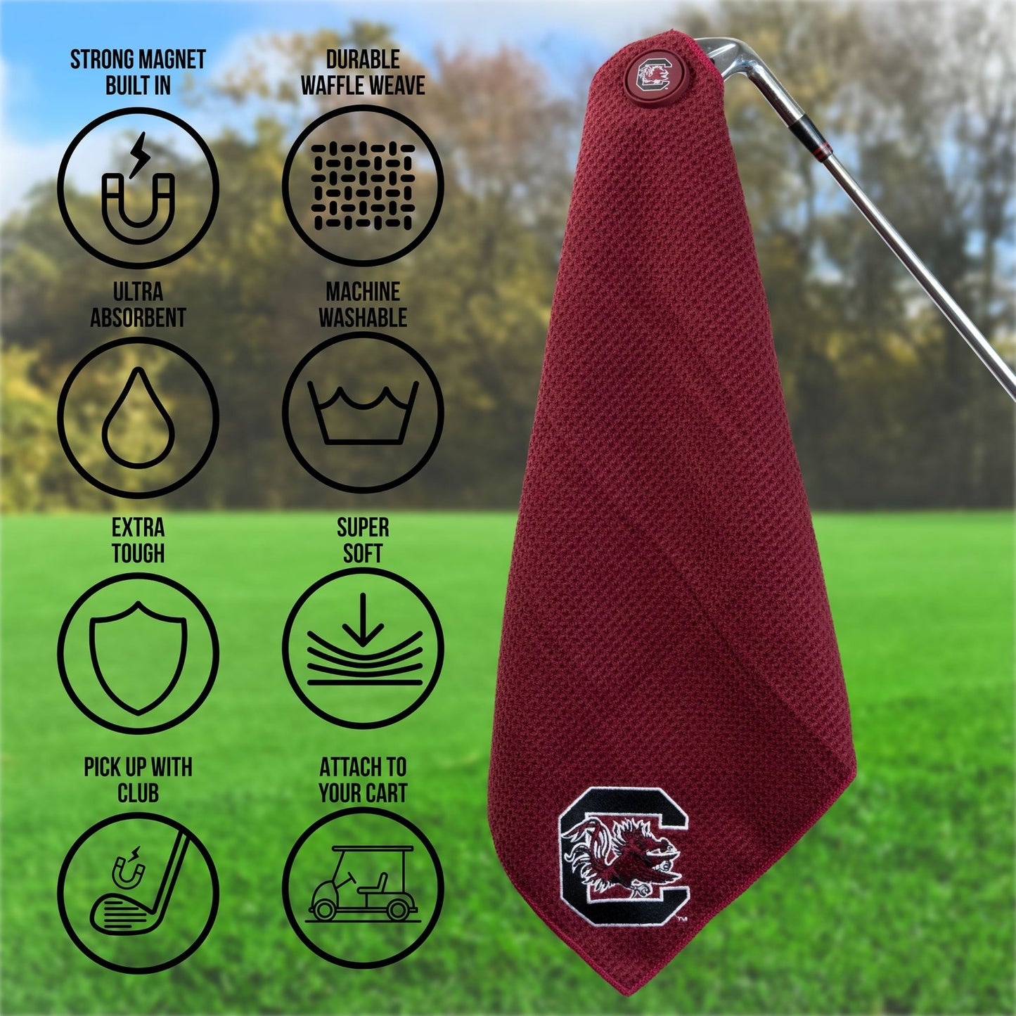 Team Golf South Carolina Magnetic Golf Towel - Team Golf USA