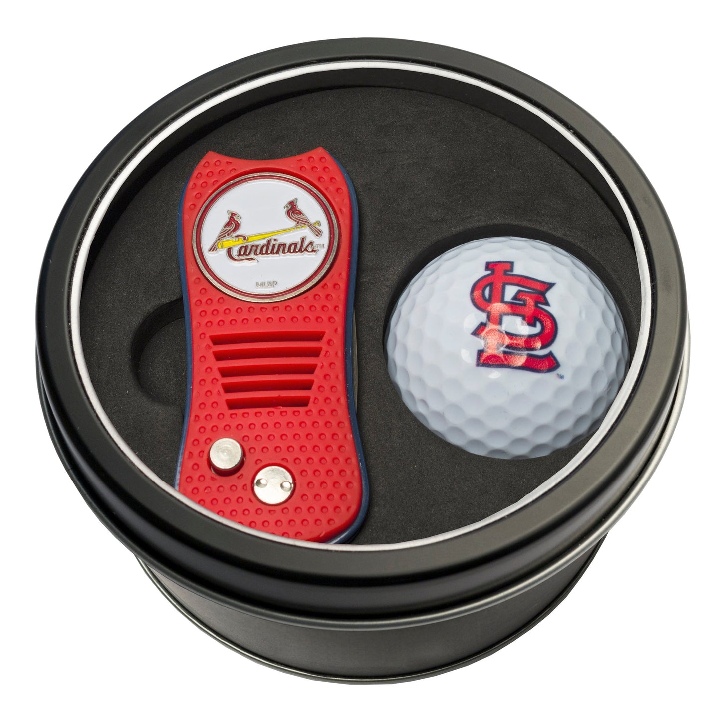 Team Golf St Louis Cardinals Golf Gift Sets - Tin - Divot Tool & Golf Ball - 