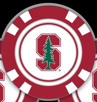 Team Golf Stanford Ball Markers - Golf Chip Marker - 