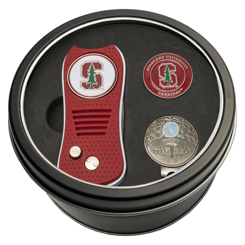 Team Golf Stanford Golf Gift Sets - Tin - Divot Tool & Hat Clip - 