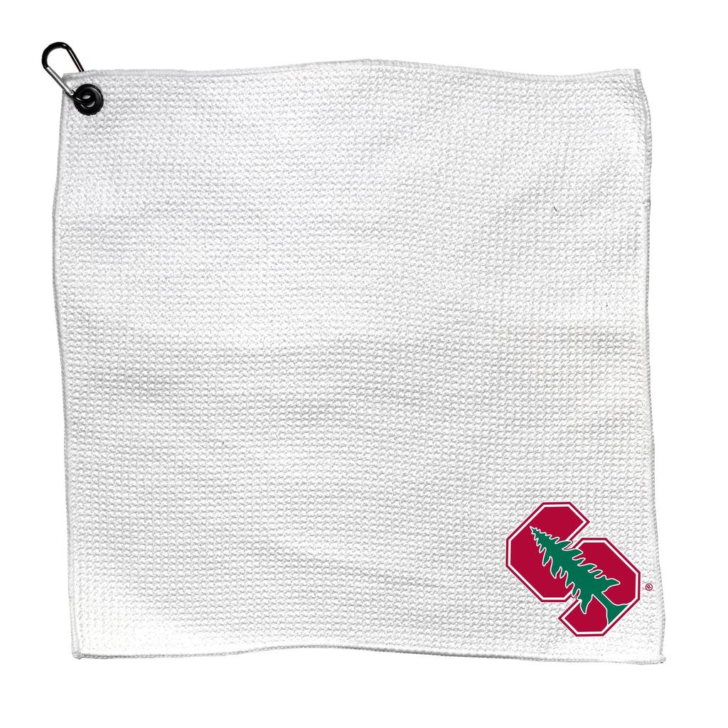 Team Golf Stanford Golf Towels - Microfiber 15X15 White - 