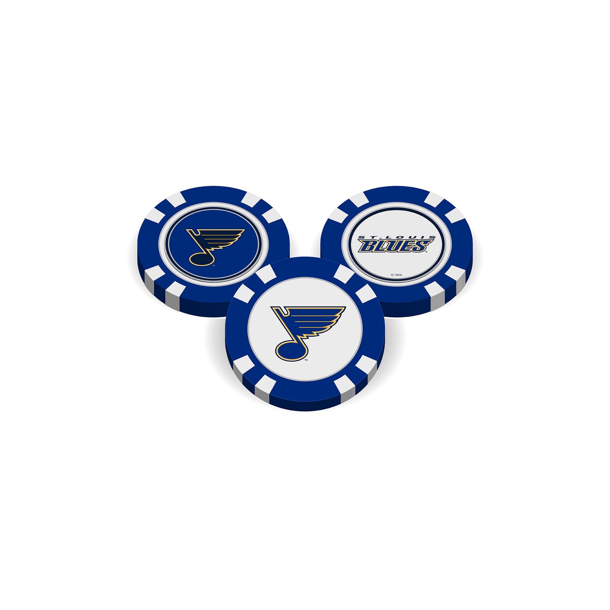 Team Golf STL Blues Ball Markers - Golf Chip Marker - 