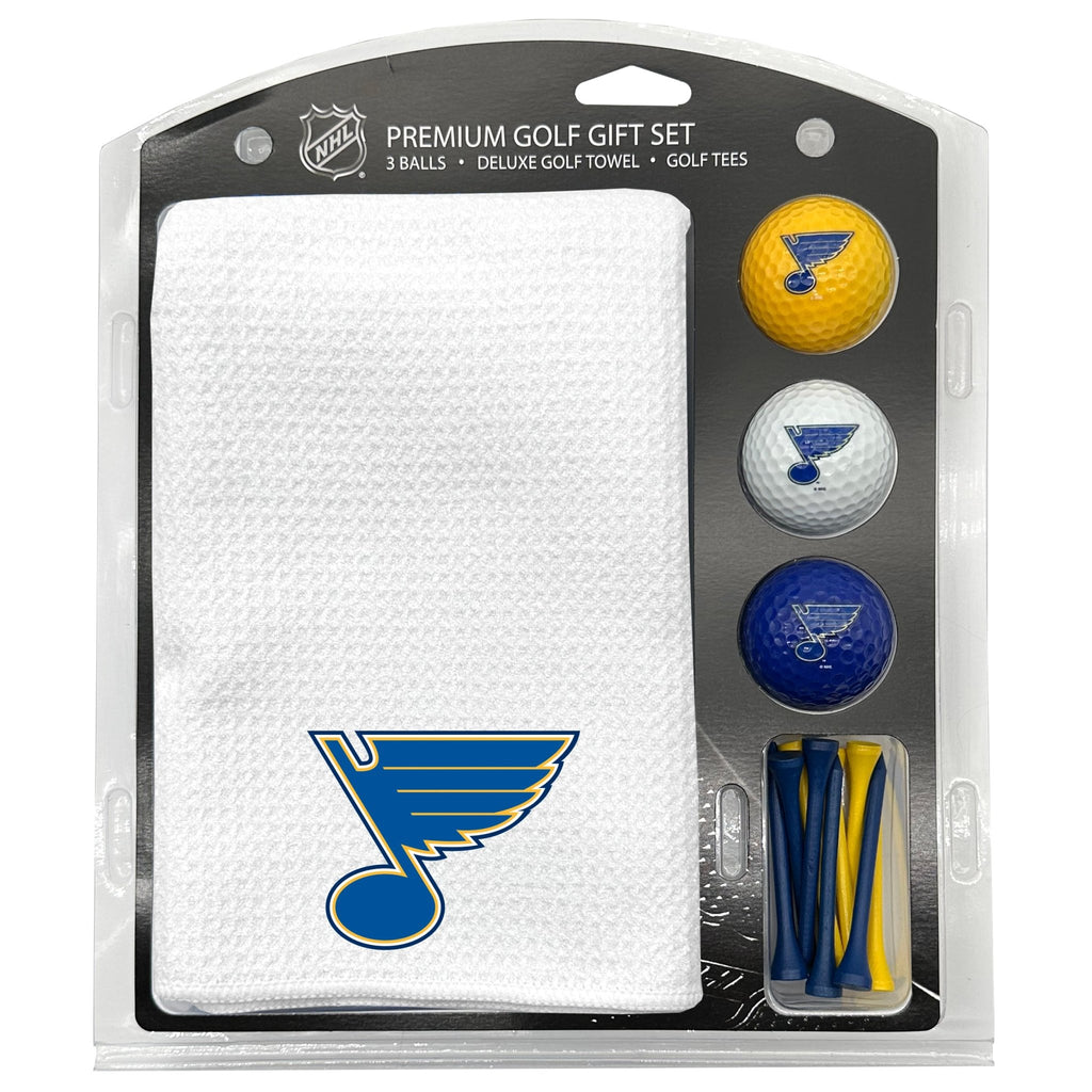 Team Golf STL Blues Golf Gift Sets - Microfiber Towel Gift Set - White - 