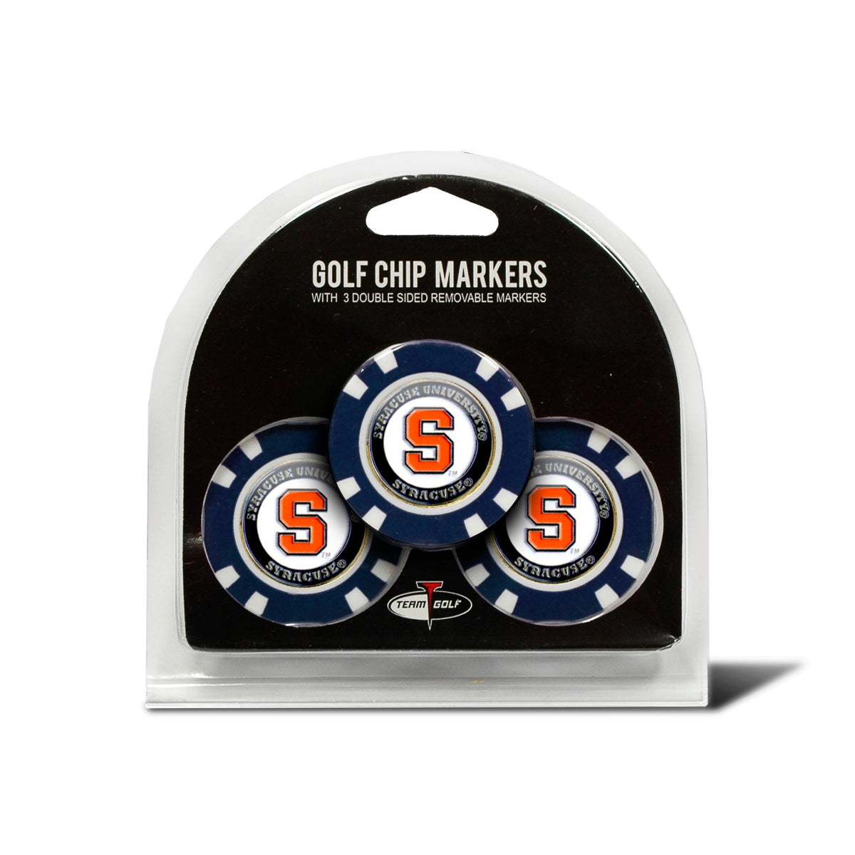 Team Golf Syracuse Ball Markers - 3 Pack Golf Chip Markers - 