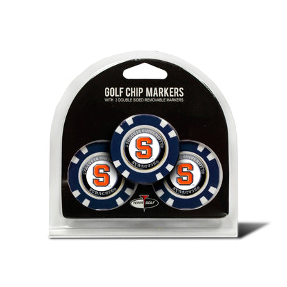 Team Golf Syracuse Ball Markers - 3 Pack Golf Chip Markers - 