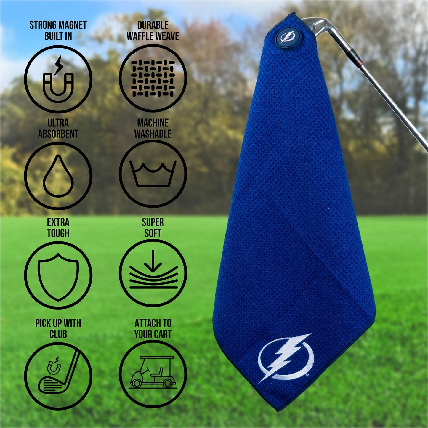 Team Golf Tampa Bay Lightning Magnetic Golf Towel - Team Golf USA