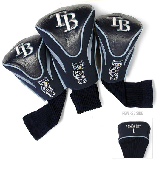 Team Golf Tampa Bay Rays DR/FW Headcovers - 3 Pack Contour - Embroidered