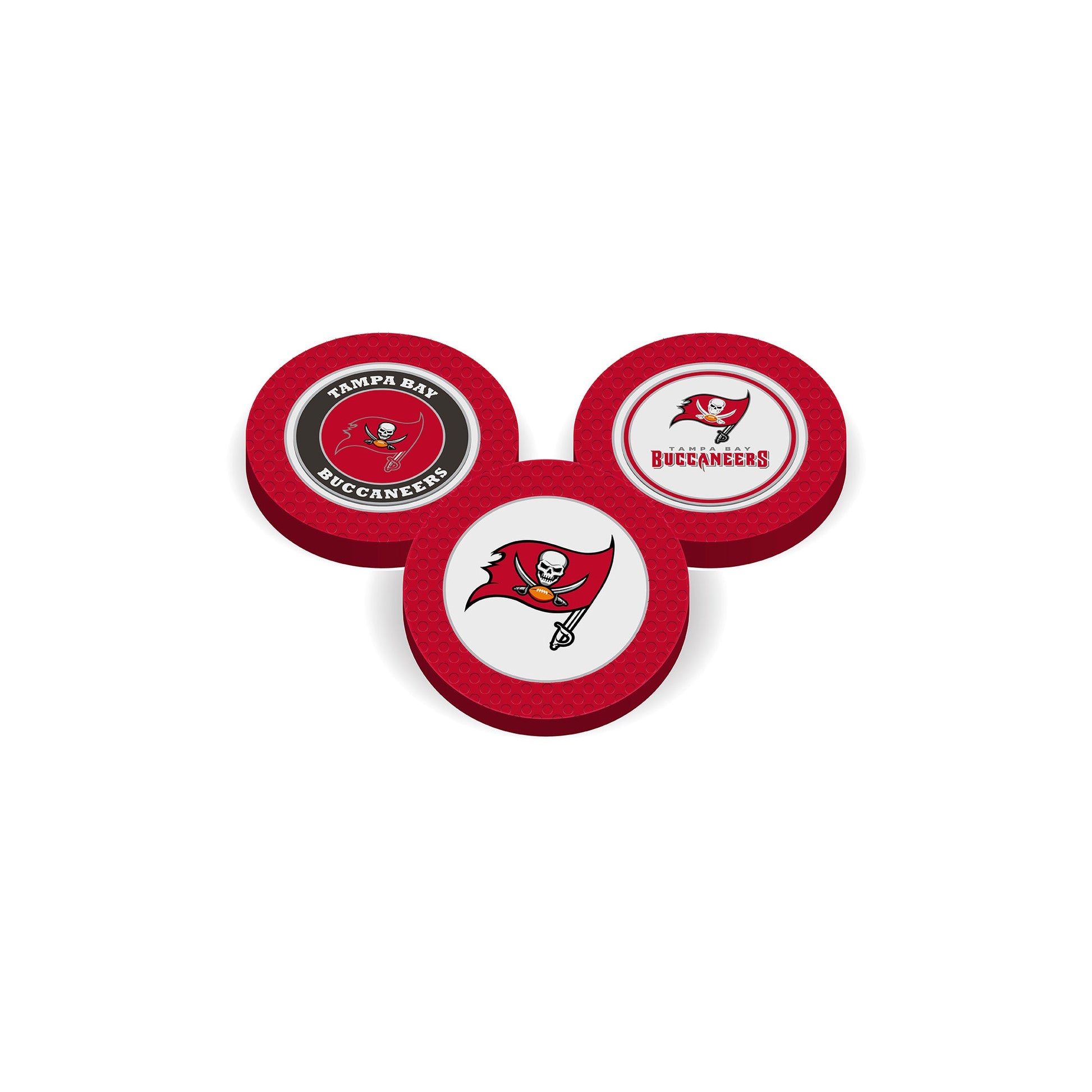 Team Golf TB Buccaneers Ball Markers - Golf Chip Marker - 