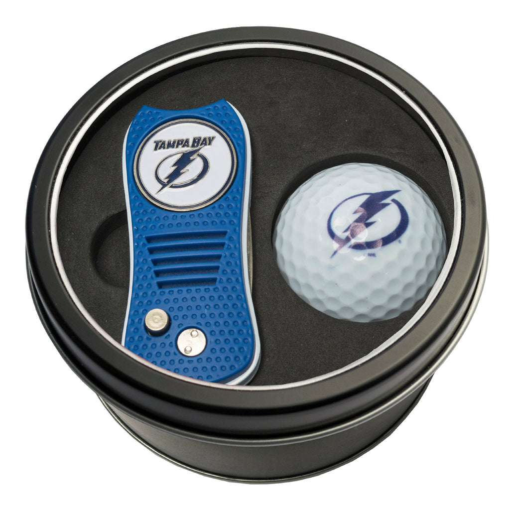 Team Golf TB Lightning Golf Gift Sets - Tin - Divot Tool & Golf Ball - 