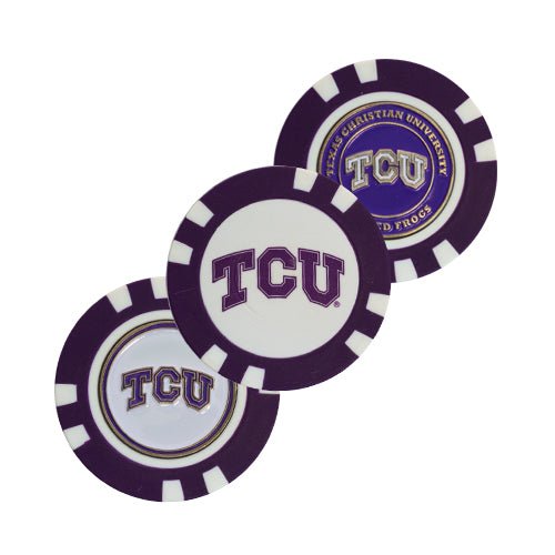 Team Golf TCU Ball Markers - Golf Chip Marker - 