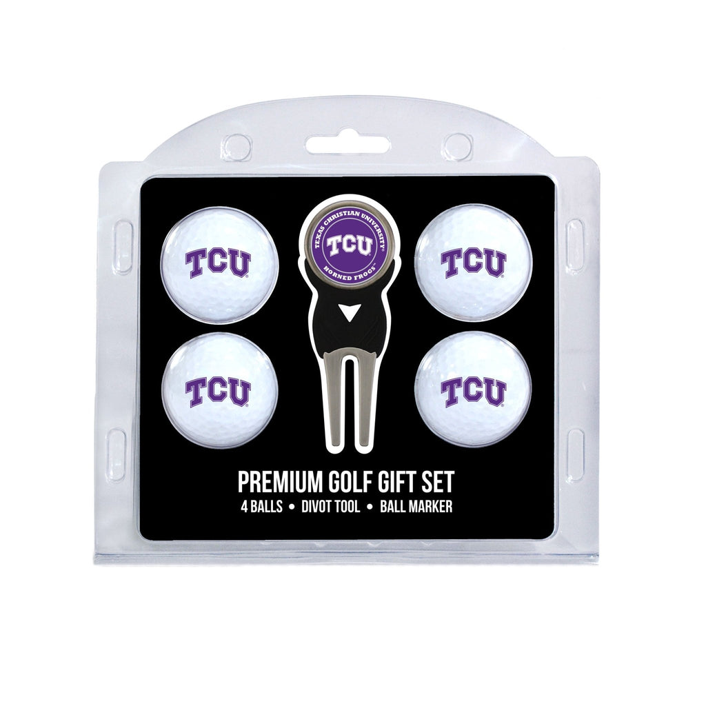 Team Golf TCU Golf Gift Sets - 4 Ball Gift Set - 