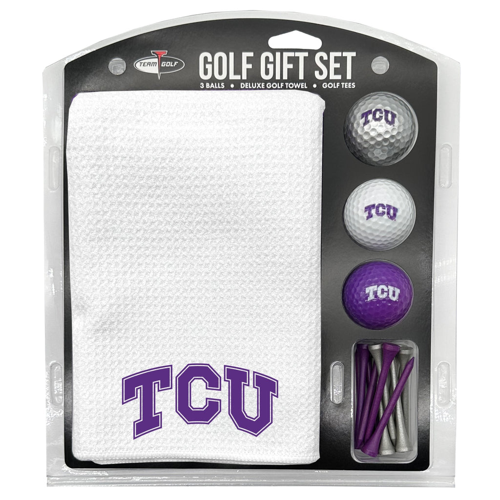 Team Golf TCU Golf Gift Sets - Microfiber Towel Gift Set - White - 