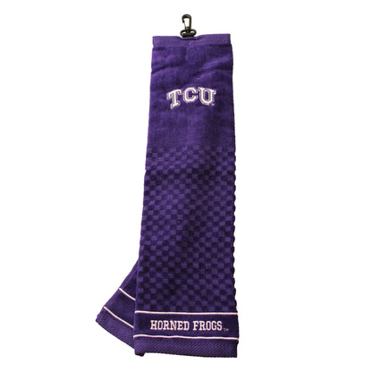 Team Golf TCU Golf Towels - Tri - Fold 16x22 - 