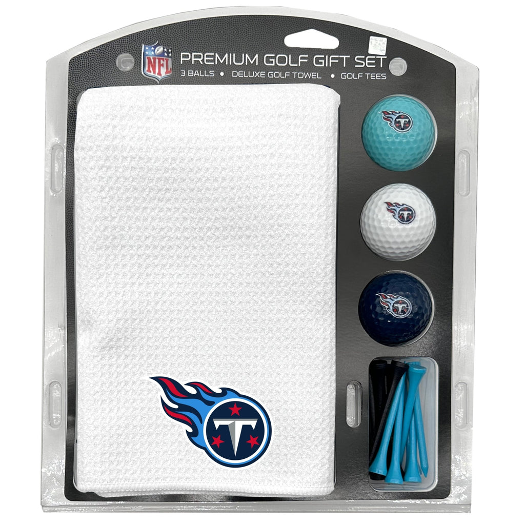 Team Golf Tennessee Titans Golf Gift Sets - Microfiber Towel Gift Set-White -