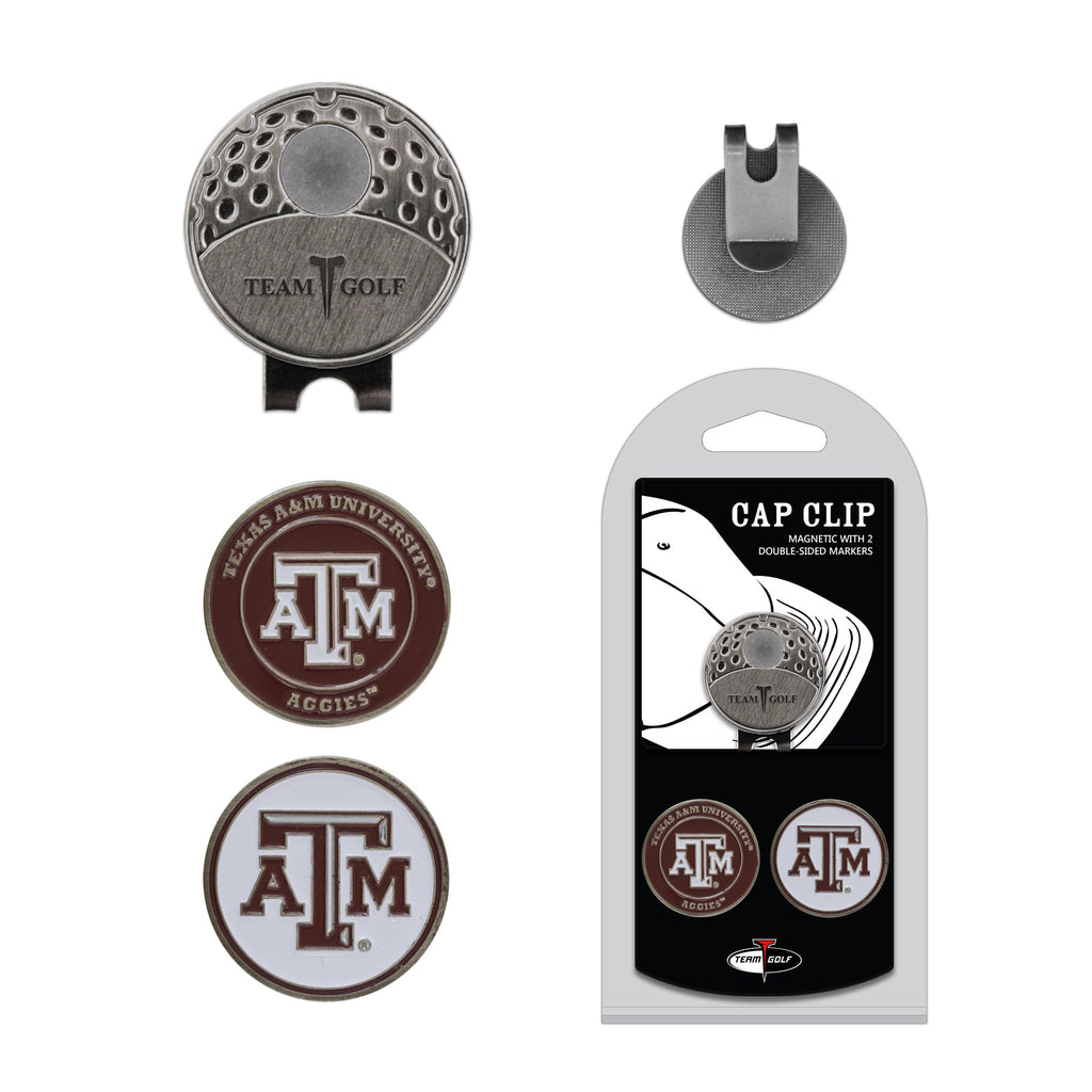 Team Golf Texas A&M Ball Markers - Hat Clip - 2 markers - 